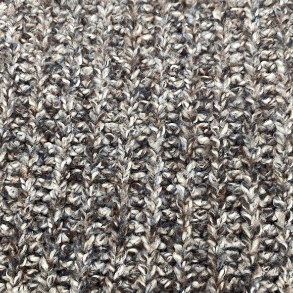 AEO amazingly soft chunky knit oversized marled side slit crew sweater small gre - Picture 9 of 13